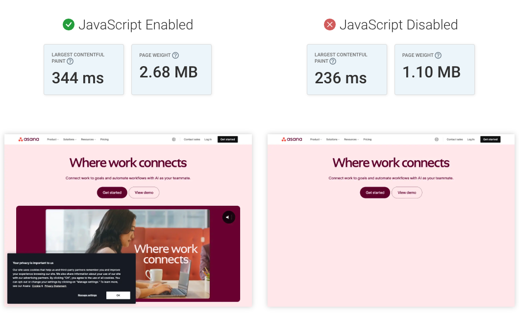 NoScript test result